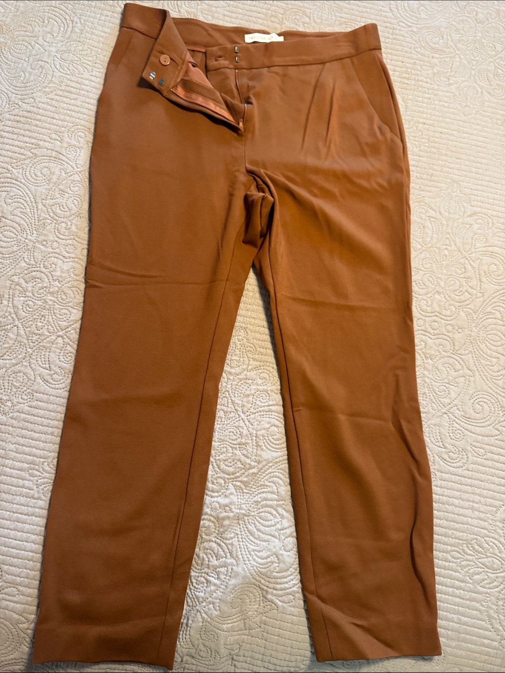 Preston & York Rust-Brown Tailored Trousers